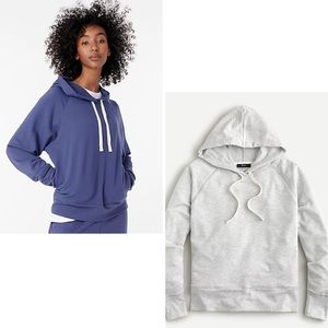 J. Crew Pullover Hoodie In Cloud Fleece